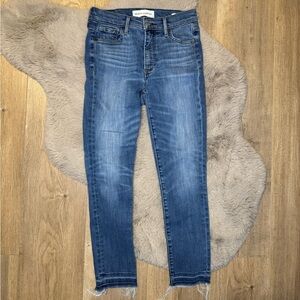 Aritzia DENIM FORUM The Nico Mid Rise Skinny Crop Jeans Sz 26